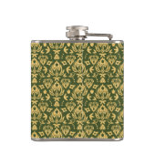 Achtergrond van het windvotpatroon van de houten f heupfles (Achterkant)