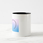 Achtergrond van hoofdbehaalde pastelachtergrond tweekleurige koffiemok (Center)