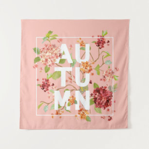 Achtergrond van Hortensia Flowers. Herfstontwerp i Wandkleed