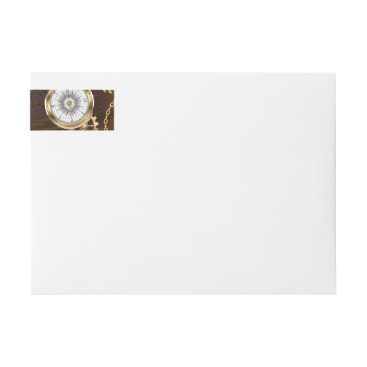 Achtergrond van hout met mechanische zeepaardjes (Voorkant)