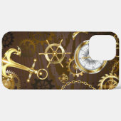 Achtergrond van hout met mechanische zeepaardjes Case-Mate iPhone case (Achterkant (horizontaal))