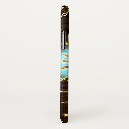 Achtergrond van hout met mechanische zeepaardjes Case-Mate iPhone case (Achterkant / rechts)