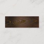 Achtergrond van hout met mechanische zeepaardjes contactkaartje (Achterkant)