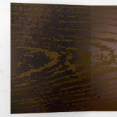 Achtergrond van hout met mechanische zeepaardjes drieluik uitnodiging (Binnenzijde eerst)