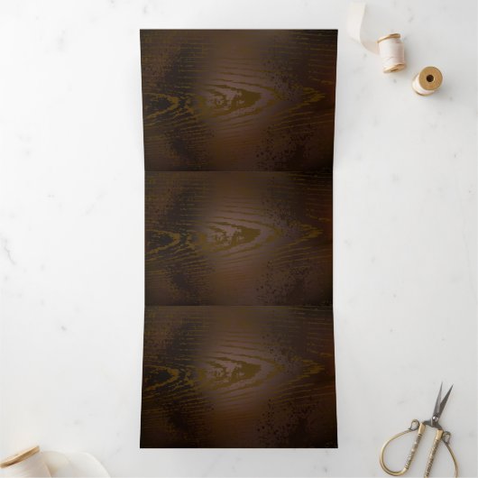 Achtergrond van hout met mechanische zeepaardjes drieluik uitnodiging (Binnen)