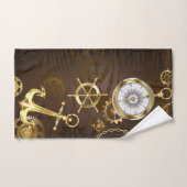 Achtergrond van hout met mechanische zeepaardjes handdoek (Handdoek)