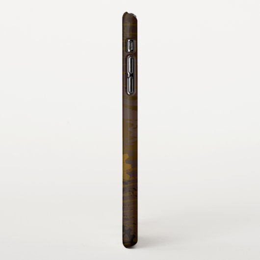 Achtergrond van hout met mechanische zeepaardjes iPhone hoesje (Linkerkant)