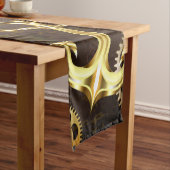 Achtergrond van hout met mechanische zeepaardjes medium tafelloper (Voorbeeld)