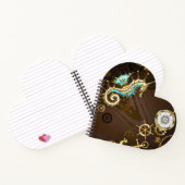 Achtergrond van hout met mechanische zeepaardjes notitieboek (Binnen)