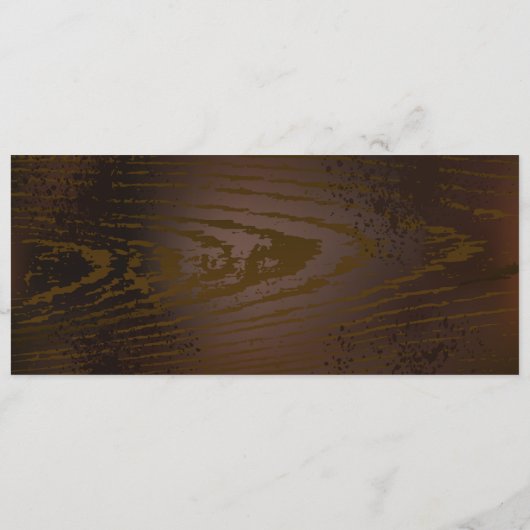 Achtergrond van hout met mechanische zeepaardjes programmakaart (Achterkant)