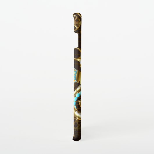 Achtergrond van hout met mechanische zeepaardjes samsung galaxy hoesje (Rechterkant)