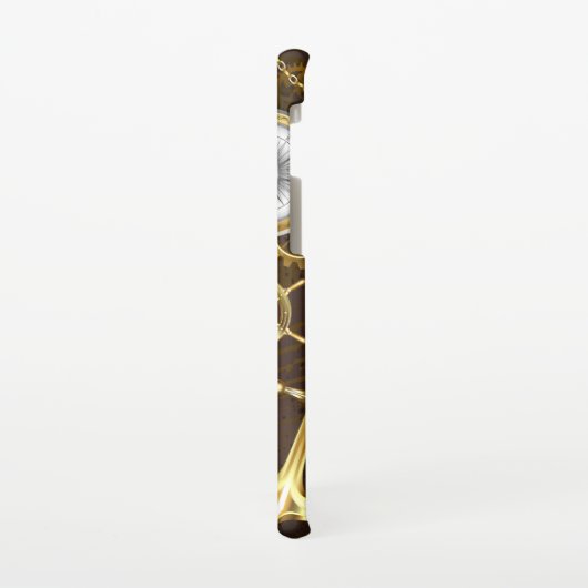 Achtergrond van hout met mechanische zeepaardjes samsung galaxy hoesje (Linkerkant)