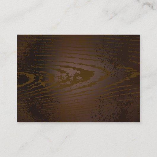 Achtergrond van hout met mechanische zeepaardjes visitekaartje (Achterkant)