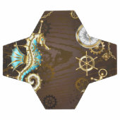 Achtergrond van hout met mechanische zeepaardjes voetbal (Enkel)