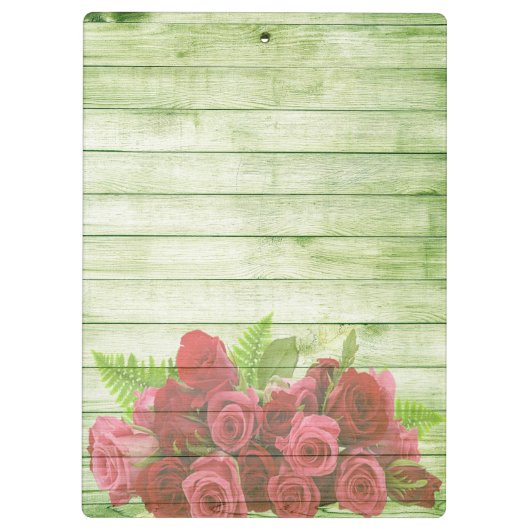 Achtergrond van hout Moderne Rozen Klembord (Achterkant)