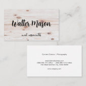 Achtergrond van houten planken visitekaartje (Voorkant / Achterkant)