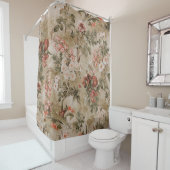 achtergrond van kleurrijke bloemen, waterverf Illu Douchegordijn (In situ)