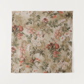 achtergrond van kleurrijke bloemen, waterverf Illu Wandkleed (Voorkant)