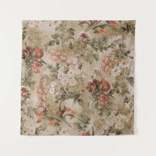 achtergrond van kleurrijke bloemen, waterverf Illu Wandkleed