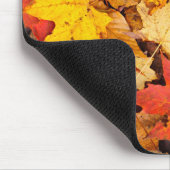 Achtergrond van kleurrijke herfstbladeren op bosse muismat (Hoek)