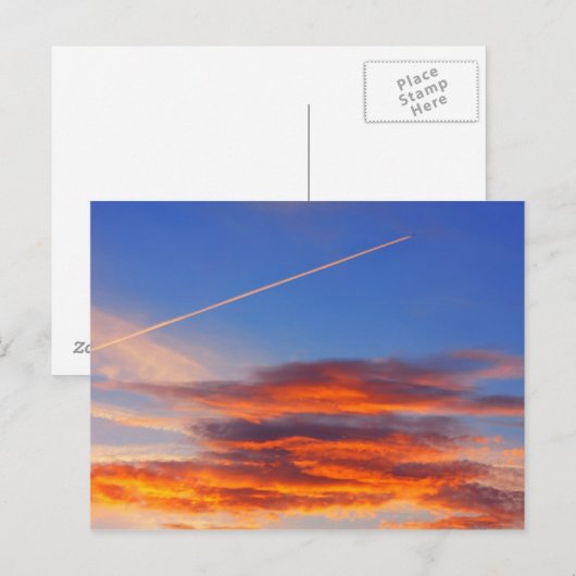 Achtergrond van kleurrijke lucht. briefkaart (Voorkant / Achterkant)