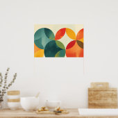 Achtergrond van kleurrijke transparante cirkels poster (Keuken)