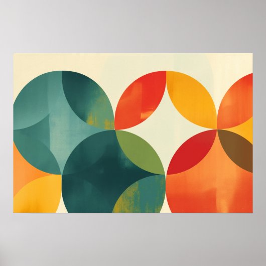 Achtergrond van kleurrijke transparante cirkels poster (Voorkant)