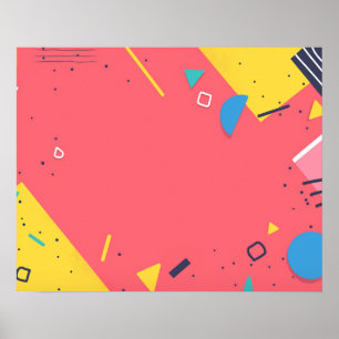 Achtergrond van kleurrijke vormen en ontwerpelemen poster