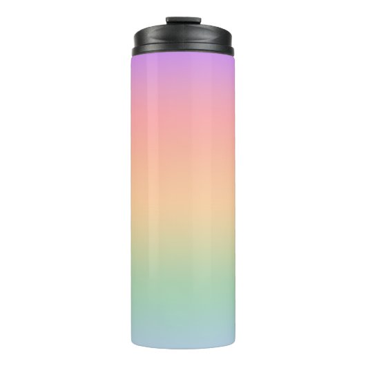 Achtergrond van kleurverloop regenboog thermosbeker (Voorkant)