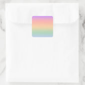 Achtergrond van kleurverloop regenboog vierkante sticker (Tas)