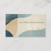 Achtergrond van krommende vormen met texturen visitekaartje (Achterkant)