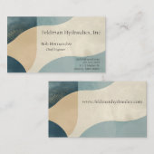 Achtergrond van krommende vormen met texturen visitekaartje (Voorkant / Achterkant)