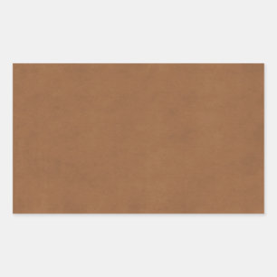 Achtergrond van  leder-bruin perkamentpapier rechthoekige sticker