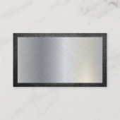 Achtergrond van leder en metalen | Slank Visitekaartje (Achterkant)
