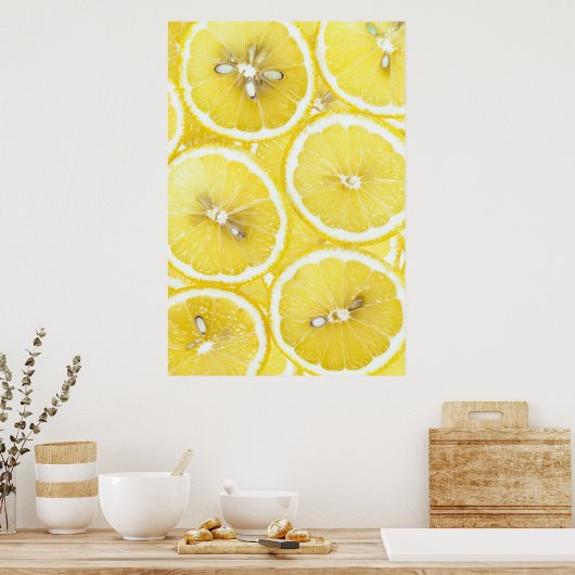 Achtergrond van Lemon Poster (Keuken)