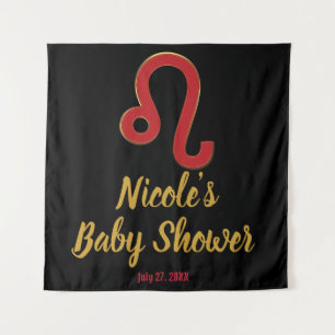 Achtergrond van LEO Zodiac June August Astrology P Wandkleed