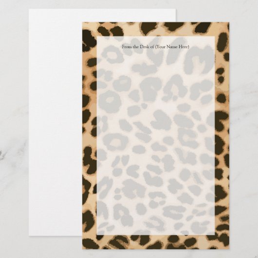 Achtergrond van leopard-afdrukken briefpapier (Voorkant / Achterkant)