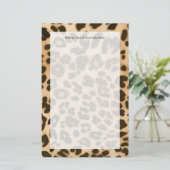 Achtergrond van leopard-afdrukken briefpapier (Staand voorkant)