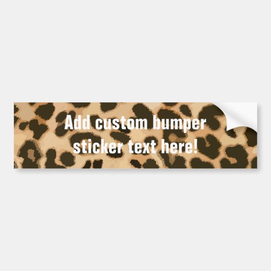 Achtergrond van leopard-afdrukken bumpersticker (Voorkant)