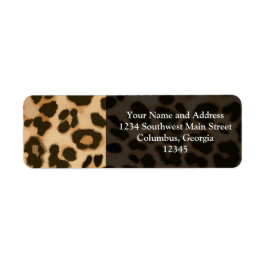 Achtergrond van leopard-afdrukken etiket