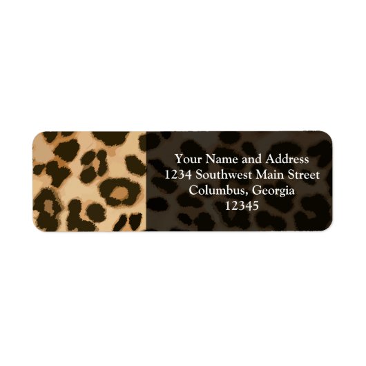 Achtergrond van leopard-afdrukken etiket (Voorkant)