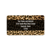 Achtergrond van leopard-afdrukken etiket (Voorkant)