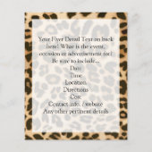 Achtergrond van leopard-afdrukken flyer (Achterkant)