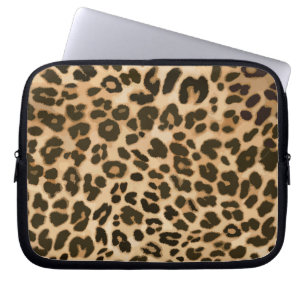 Achtergrond van leopard-afdrukken laptop sleeve