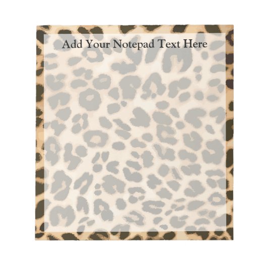 Achtergrond van leopard-afdrukken notitieblok (Voorkant)