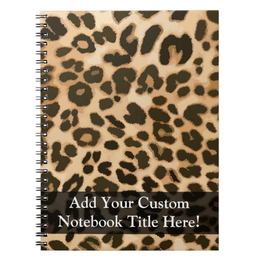 Achtergrond van leopard-afdrukken notitieboek (Voorkant)