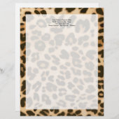 Achtergrond van leopard-afdrukken persoonlijk briefhoofd (Voorkant / Achterkant)