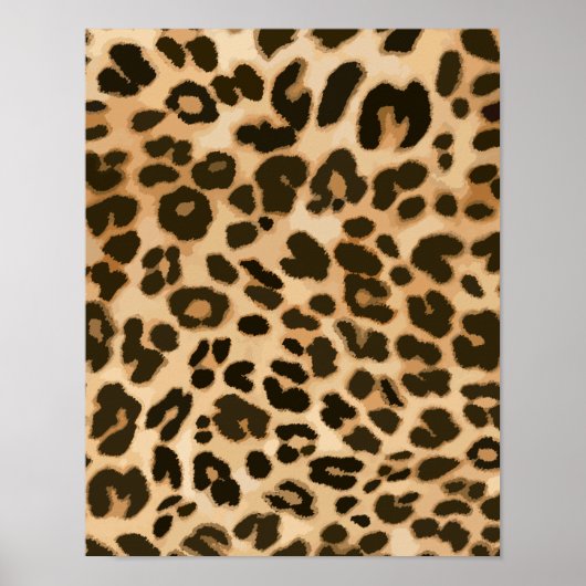 Achtergrond van leopard-afdrukken poster (Voorkant)