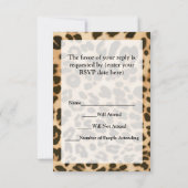 Achtergrond van leopard-afdrukken RSVP kaartje (Achterkant)