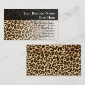 Achtergrond van leopard-afdrukken visitekaartje (Voorkant / Achterkant)